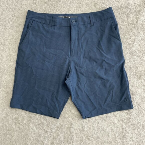 NWOT Hang Ten Men's Size 34 Blue Striped Shorts Polyester Blend Hybrid - Picture 4 of 8